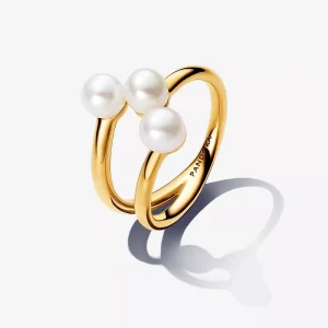 (immagine per) Anello Pandora Tripla Fascia con Perle d’Acqua Dolce Coltivate - 163285C01