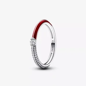 (immagine per) Anello Pietre Luminose & Smalto Rosso Pandora ME - 192528C01