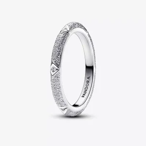 (immagine per) Anello Texture Martellata con Pietre Pandora ME - 193322C01