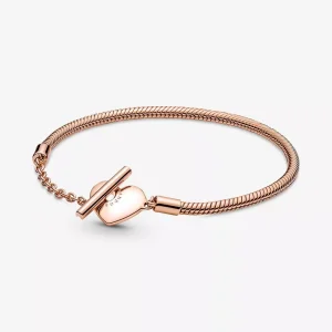 (immagine per) Bracciale Pandora con Chiusura a T e Cuore - 589285C00