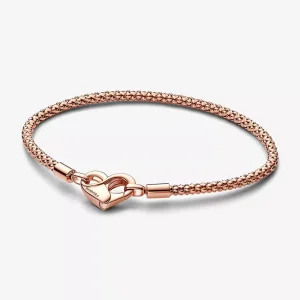 (immagine per) Bracciale Pandora Maglia Geometrica con Chiusura a Cuore - 582731C00