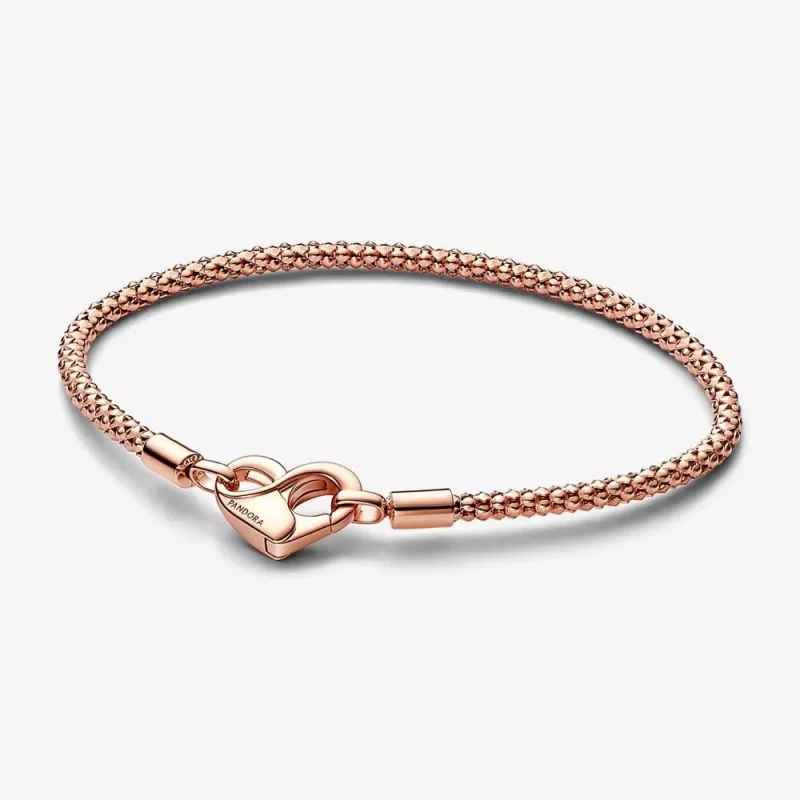 (immagine per) Bracciale Pandora Maglia Geometrica con Chiusura a Cuore - 582731C00