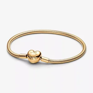 (immagine per) Bracciale Pandora Moments con catena a serpente e chiusura a cuore - 563050C00