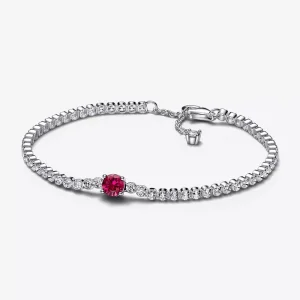 (immagine per) Bracciale tennis Pandora Red Sparkling Round Pavé - 592403C01