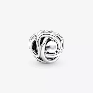 (immagine per) Charm Pandora Cerchio Eterno Bianco Madreperla Artificiale Giugno - 790064C04