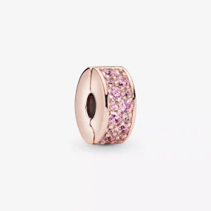 (immagine per) Charm Pandora con clip in pavé rosa - 781817PCZ