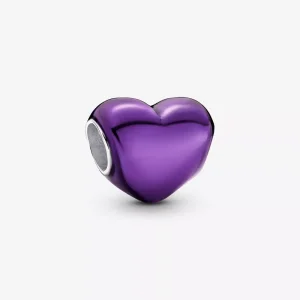 (immagine per) Charm Pandora Cuore Metallico Viola - 793337C01