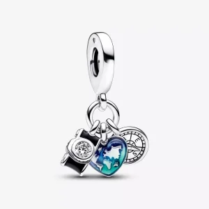 (immagine per) Charm Pandora Pendente Fotocamera, Cuore e Bussola - 792703C01