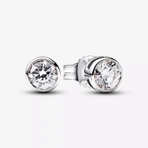 (immagine per) Orecchini a perno Pandora Era Lab-grown Diamond Bezel da 0,50 carati in argento Sterling - 292864C01
