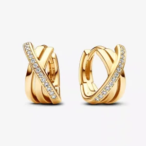 (immagine per) Orecchini Cerchi Pandora Linee Intrecciate - 263150C01