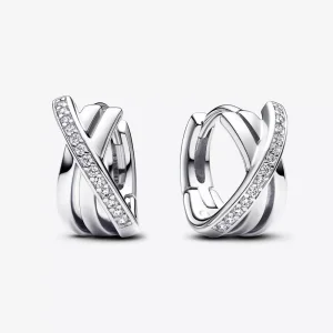 (immagine per) Orecchini Cerchi Pandora Linee Intrecciate - 293150C01
