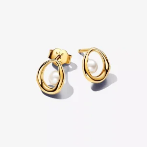 (immagine per) Orecchini Linea Pandora Sinuosa Ovale con Perla d'Acqua Dolce Coltivata - 263295C01