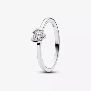 (immagine per) Pandora Talisman Anello a forma di cuore con diamanti coltivati in laboratorio, 0,25 carati, argento sterling - 193115C01
