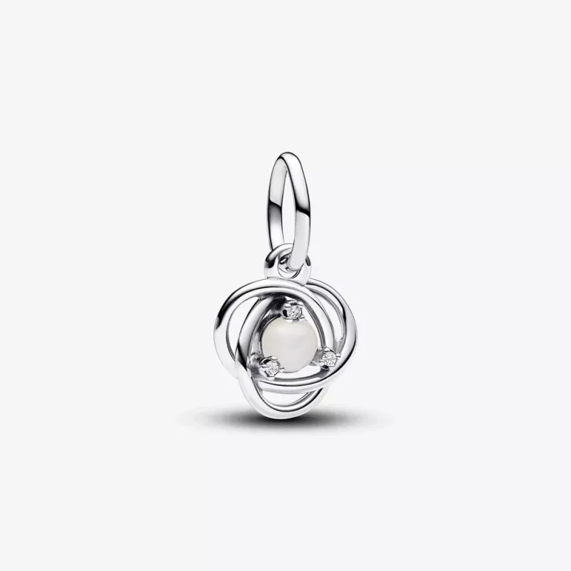 (immagine per) Pendente Cerchio Pandora Eterno Bianco Madreperla Artificiale Giugno - 793125C06