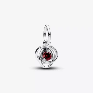 (immagine per) Pendente Cerchio Pandora Eterno Rosso Scuro Gennaio - 793125C01