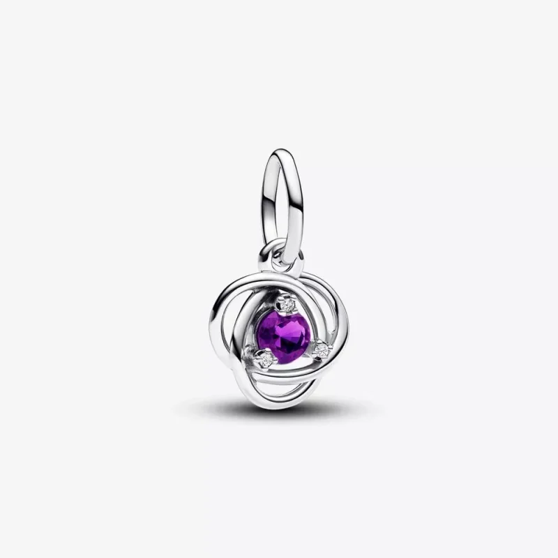 (immagine per) Pendente Cerchio Pandora Eterno Viola Febbraio - 793125C02