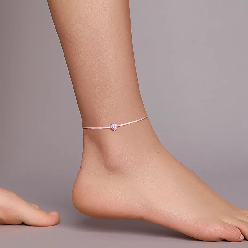 (immagine per) Cavigliera Cuore rosa - SCT022 - Visualizza 5