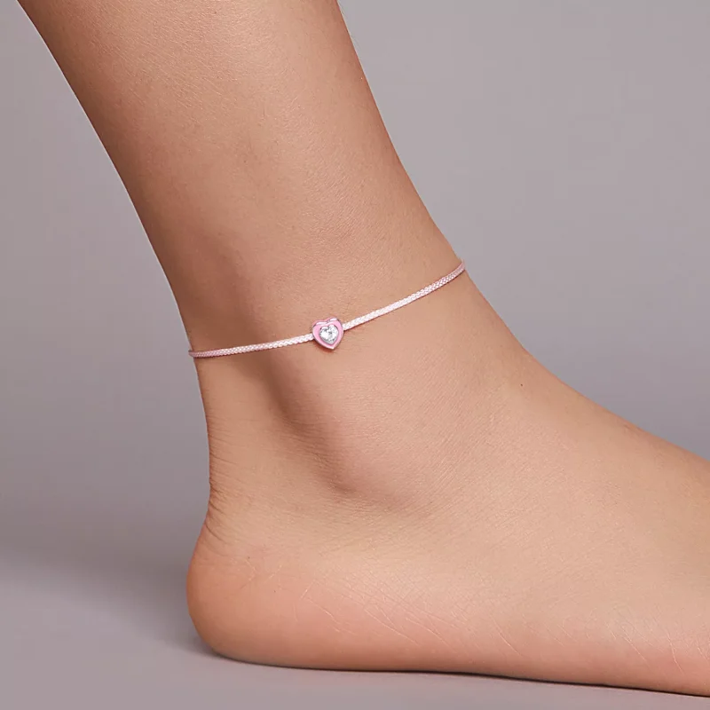 (immagine per) Cavigliera Cuore rosa - SCT022 - Visualizza 6