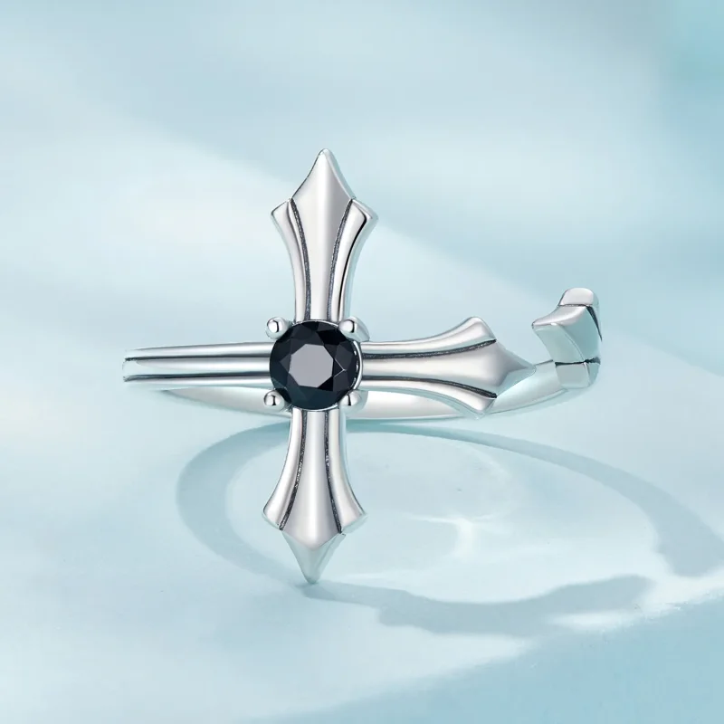 (immagine per) Anello aperto a croce di stile Pandora - SCR939 - Visualizza 3