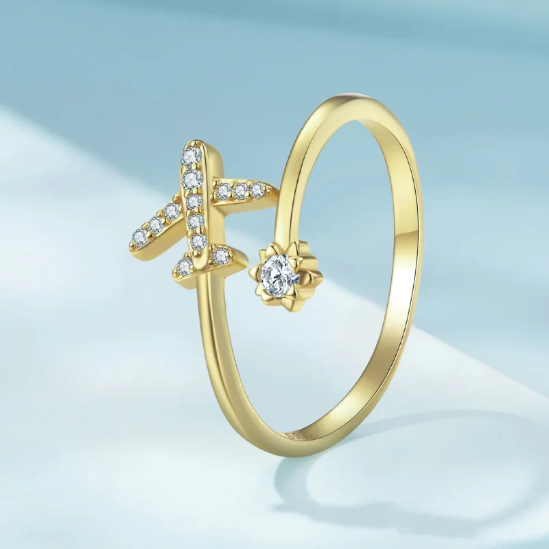 (immagine per) Anello aperto placcato in oro di stile Pandora - SCR623-B - Visualizza 2