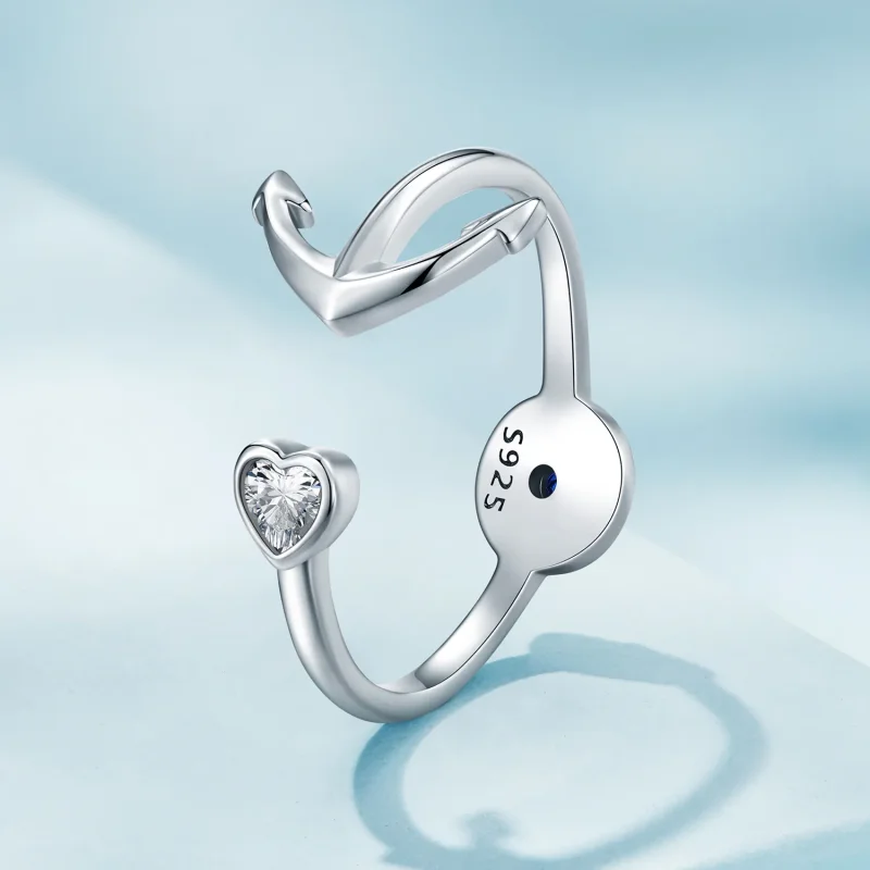 (immagine per) Anello aperto stile Pandora con ancoraggio e bussola - SCR935 - Visualizza 2