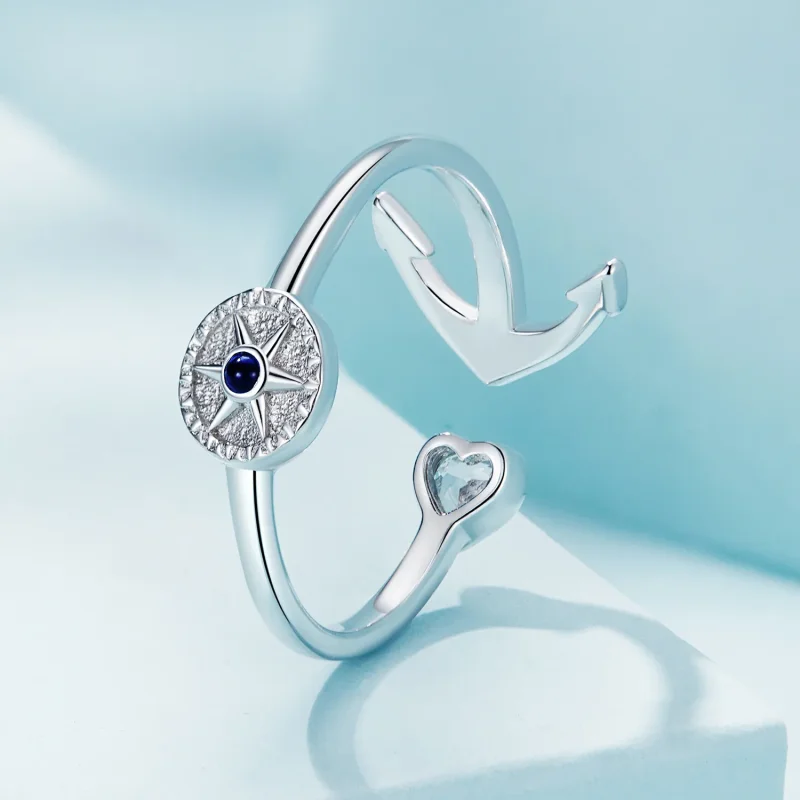 (immagine per) Anello aperto stile Pandora con ancoraggio e bussola - SCR935 - Visualizza 3