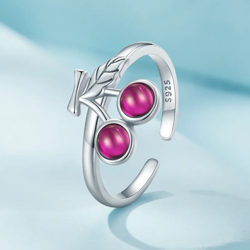 (immagine per) Anello aperto stile Pandora con ciliegio - SCR936 - Visualizza 2