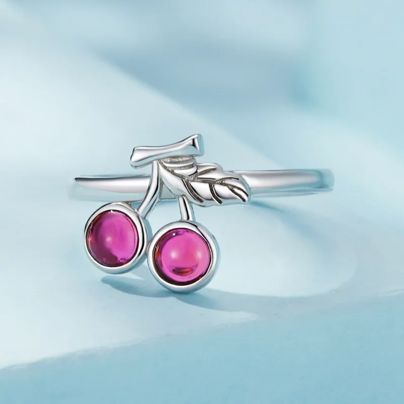 (immagine per) Anello aperto stile Pandora con ciliegio - SCR936 - Visualizza 3