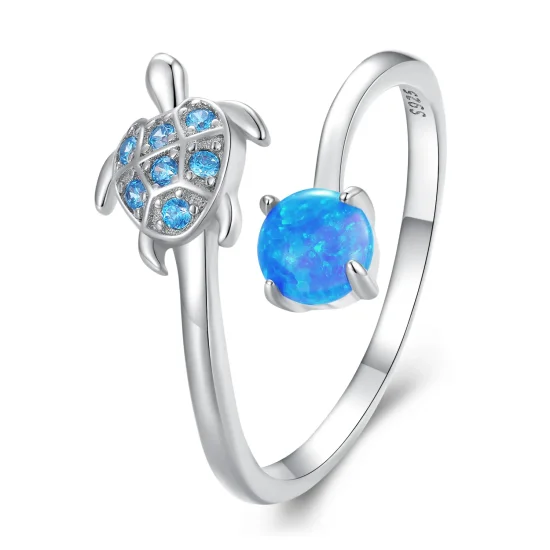(immagine per) Anello stile Pandora con tartaruga marina - SCR928