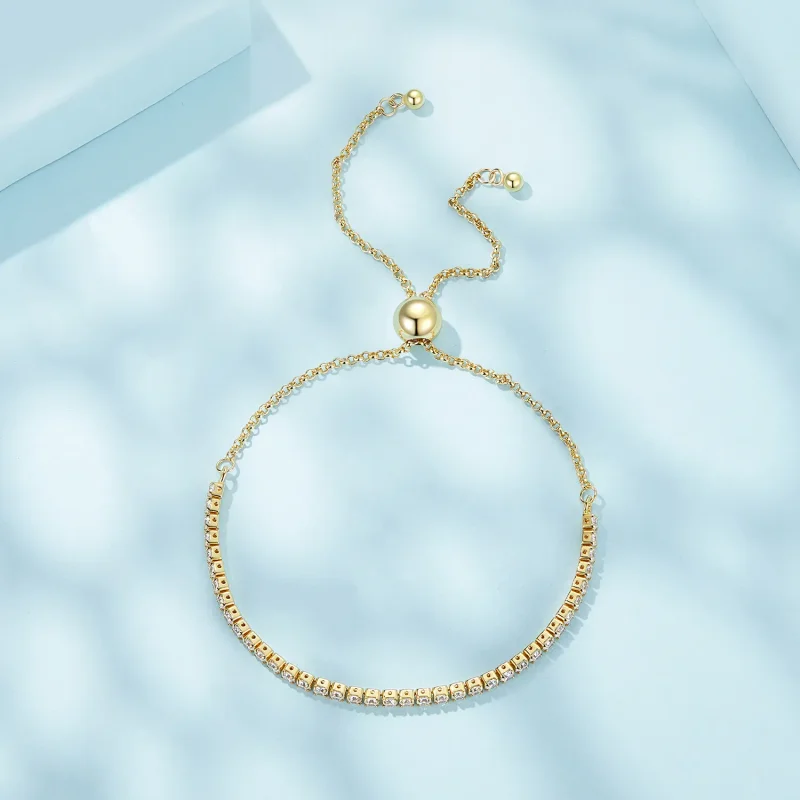 (immagine per) Braccialetto placcato in oro Pandora Style Affectionately - SCB029-B - Visualizza 4