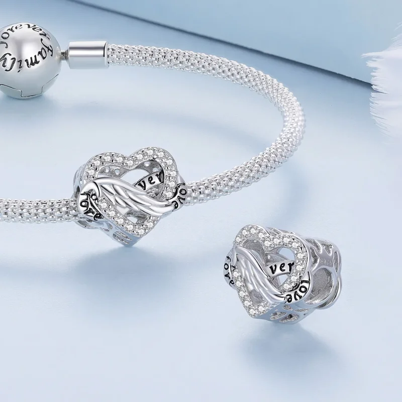 (immagine per) Charm a forma di cuore eterno nello stile Pandora - BSC853 - Visualizza 4