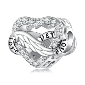 Charm a forma di cuore eterno nello stile Pandora - BSC853 (immagine per) Charm a forma di cuore eterno nello stile Pandora - BSC853