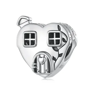 Charm a forma di cuore in stile Pandora a forma di casa - BSC871 (immagine per) Charm a forma di cuore in stile Pandora a forma di casa - BSC871