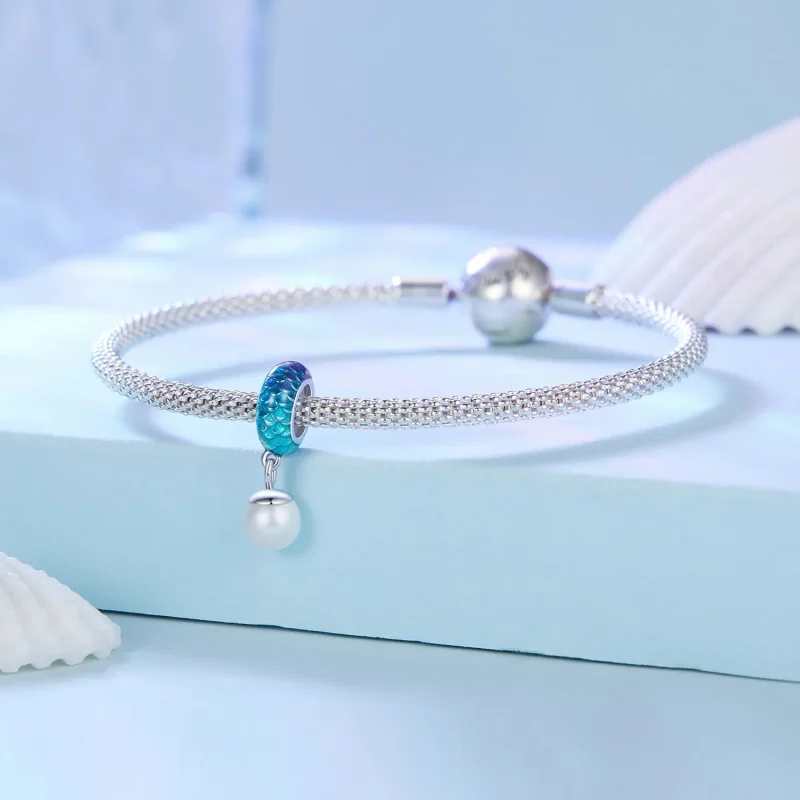 (immagine per) Charm a forma di scaglie di pesce stile Pandora - BSC875 - Visualizza 3