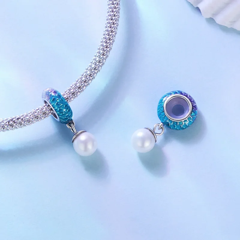 (immagine per) Charm a forma di scaglie di pesce stile Pandora - BSC875 - Visualizza 4