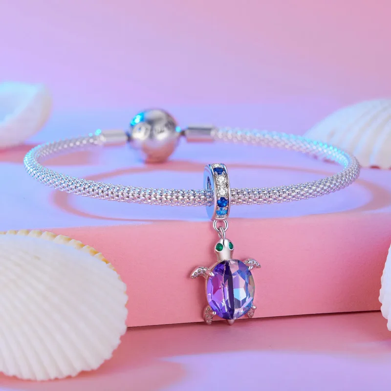 (immagine per) Charm Ciondolo Pendente Tartaruga Delicata Stile Pandora - BSC849 - Visualizza 3