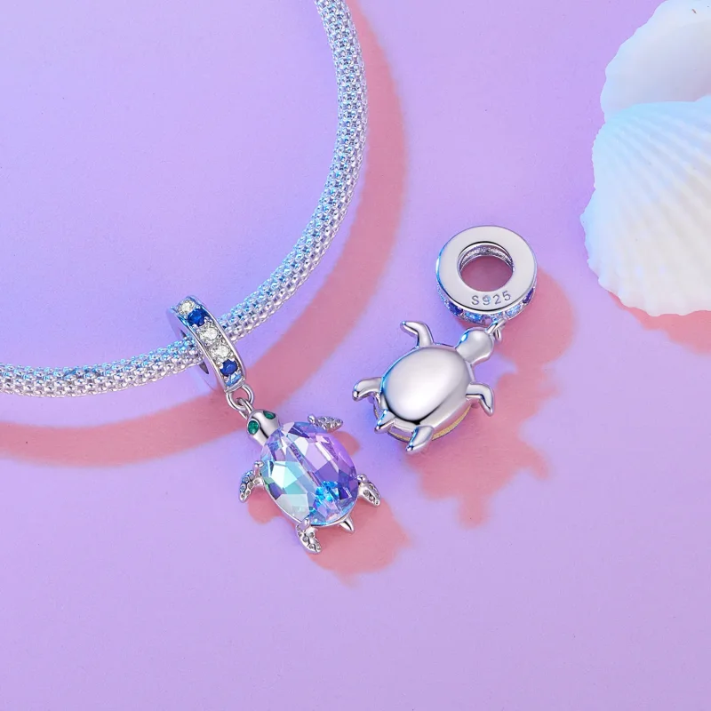 (immagine per) Charm Ciondolo Pendente Tartaruga Delicata Stile Pandora - BSC849 - Visualizza 4