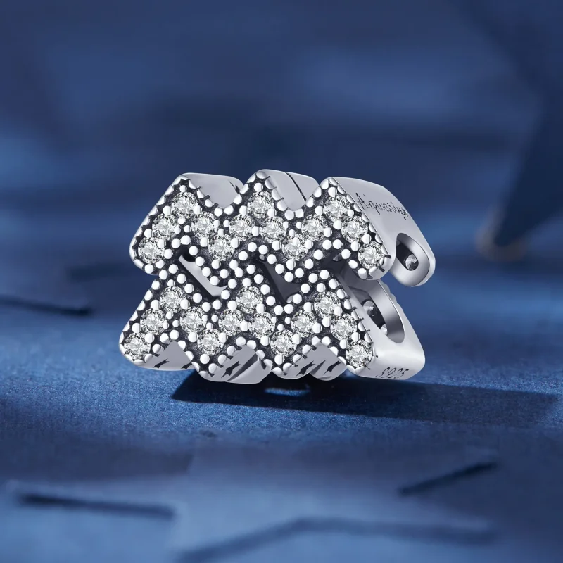 (immagine per) Charm del segno zodiacale dell'Aquario di stile Pandora - SCC2516-12 - Visualizza 2