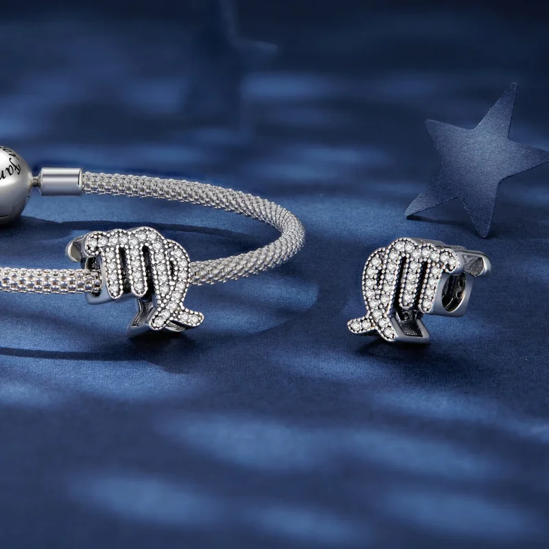 (immagine per) Charm del segno zodiacale Vergine fortunato stile Pandora - SCC2516-6 - Visualizza 4
