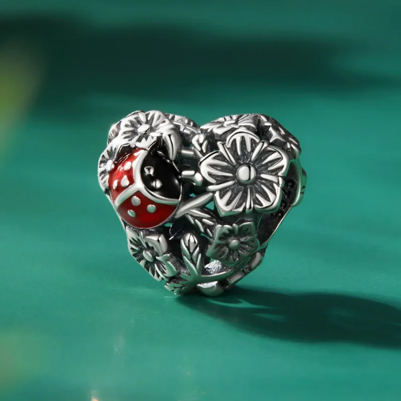 (immagine per) Charm Pandora Stile Coccinella Fortunata - SCC2524 - Visualizza 2