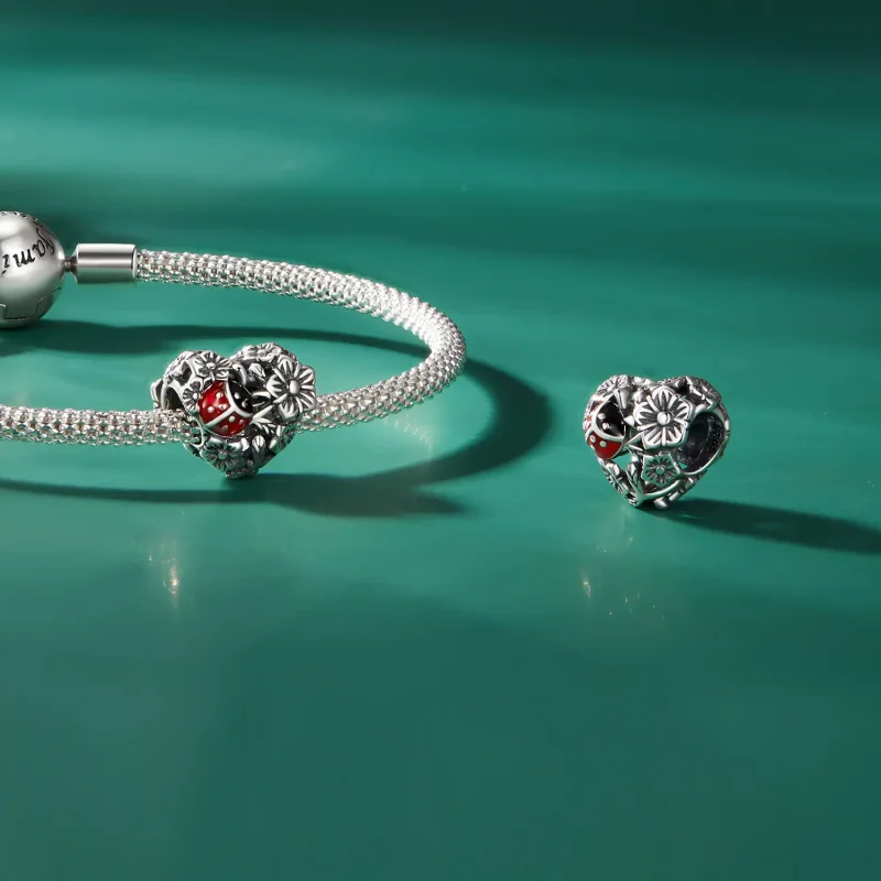 (immagine per) Charm Pandora Stile Coccinella Fortunata - SCC2524 - Visualizza 4
