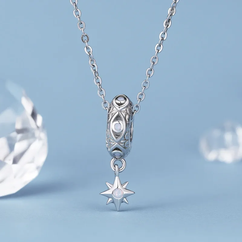 (immagine per) Charm Spacer a forma di stella con occhio diavolo in stile Pandora - BSC857 - Visualizza 2