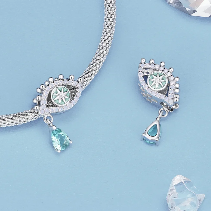(immagine per) Charm stile Pandora con occhio diabolico - BSC856 - Visualizza 4