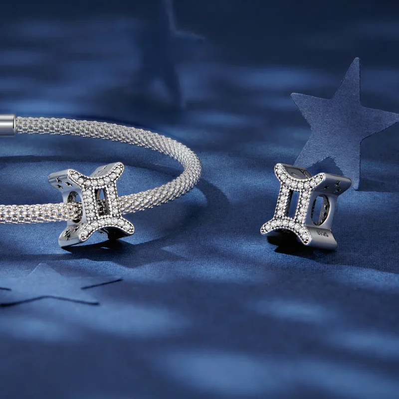 (immagine per) Charm Zodiac fortunato stile Pandora del segno dei Gemelli - SCC2516-3 - Visualizza 4
