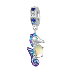 (immagine per) Ciondolo Charm di grande bellezza stile Pandora con cavalluccio marino - BSC850