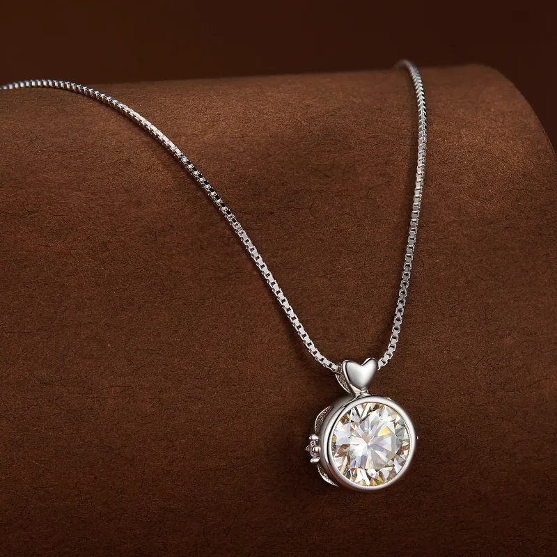 (immagine per) Collana di stile Pandora con moissanite da 1 carato - MSN013 - Visualizza 2
