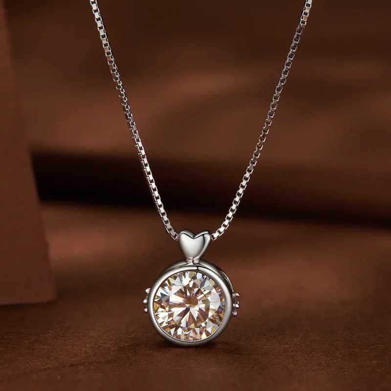 (immagine per) Collana di stile Pandora con moissanite da 1 carato - MSN013 - Visualizza 3