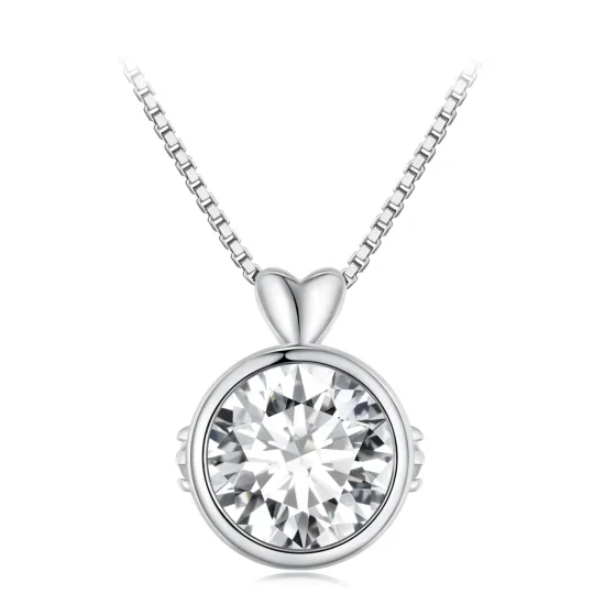 (immagine per) Collana di stile Pandora con moissanite da 1 carato - MSN013