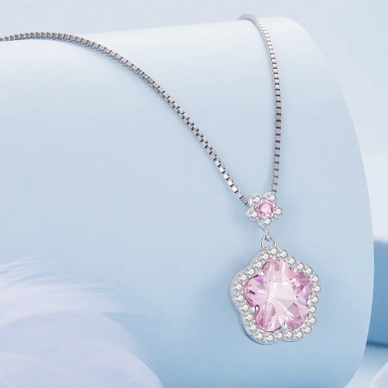 (immagine per) Collana in stile Pandora con piccolo fiore - BSN329 - Visualizza 2