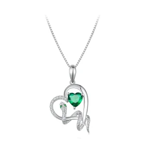 (immagine per) Collana stile Pandora con esclusivo serpente che si avvolge a forma di cuore - BSN327